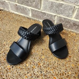 Dream Cloud Beaded Band Low Block Heel Sandal, Lane Bryant, Wide Width